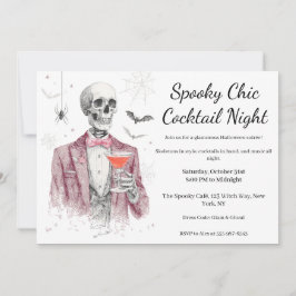 Halloween cocktail party | Spooky Chic Night Kaart
