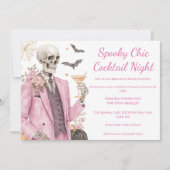 Halloween cocktail party | Spooky Chic Night Kaart (Voorkant)