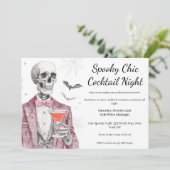 Halloween cocktail party | Spooky Chic Night Kaart (Staand voorkant)