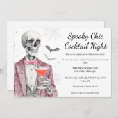 Halloween cocktail party | Spooky Chic Night Kaart (Voorkant / Achterkant)