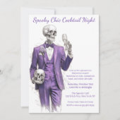Halloween cocktail party | Spooky Chic Night Kaart (Voorkant)