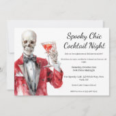 Halloween cocktail party | Spooky Chic Night Kaart (Voorkant)