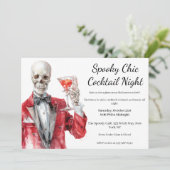 Halloween cocktail party | Spooky Chic Night Kaart (Staand voorkant)