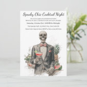 Halloween cocktail party | Spooky Chic Night Kaart (Staand voorkant)