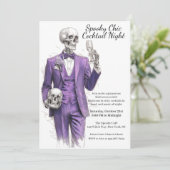 Halloween cocktail party | Spooky Chic Night Kaart (Staand voorkant)