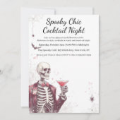 Halloween cocktail party | Spooky Chic Night Kaart (Voorkant)