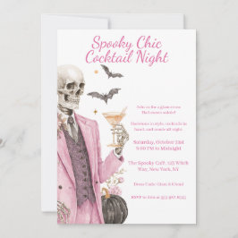 Halloween cocktail party | Spooky Chic Night Kaart