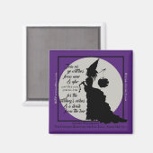 Halloween Cocktail Party Uitnodiging  Heks Magneet (Voorkant / Achterkant)