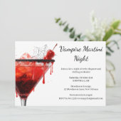 Halloween cocktail party | Vampire Martini Kaart (Staand voorkant)