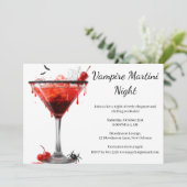 Halloween cocktail party | Vampire Martini Kaart (Staand voorkant)