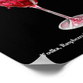 Halloween Cocktail Party Vampire Martini Recept Poster (Hoek)