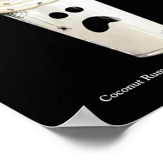 Halloween Cocktail Party Vloeibaar Ghost Recept Poster (Hoek)