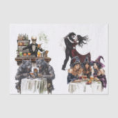 Halloween Cocktail Party Witches Waterverf Tissuepapier (Voorkant)