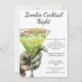 Halloween cocktail party | Zombie Hand met Drink Kaart (Voorkant)
