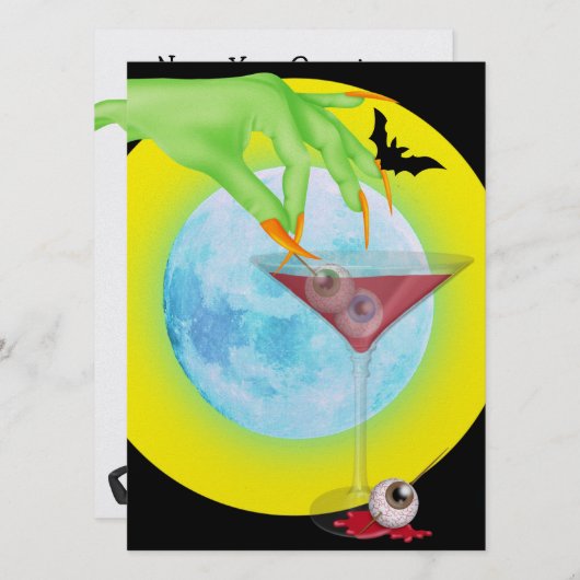 Halloween Cocktail - SRF Kaart (Voorkant / Achterkant)