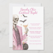 Halloween Cocktailparty | Spooky Chic Nacht Kaart (Voorkant)