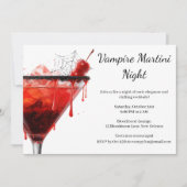 Halloween Cocktailparty | Vampier Martini Kaart (Voorkant)