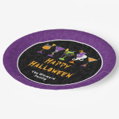 Halloween Cocktails and Costumes Party Purple Papieren Bordje (Gekanteld)