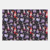 Halloween cocktails en drankjes inpakpapier vel (Voorkant 2)