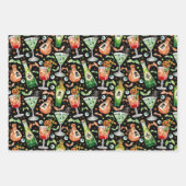 Halloween cocktails en drankjes inpakpapier vel (Voorkant)