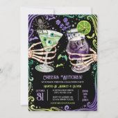 Halloween cocktails en kostuums heksen kaart (Voorkant)