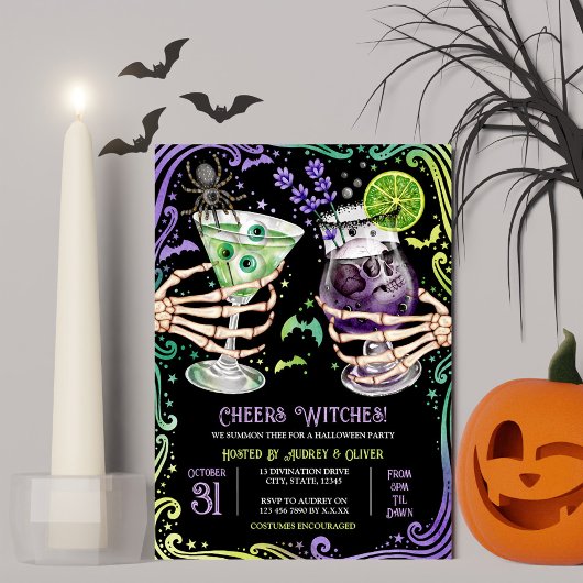 Halloween cocktails en kostuums heksen kaart