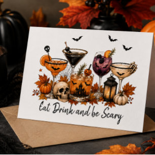 Halloween Cocktails Herfst Dranken Feest Kaart