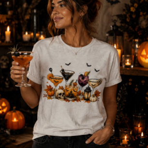 Halloween Cocktails Herfst Dranken Feestje Tri-Blend Shirt