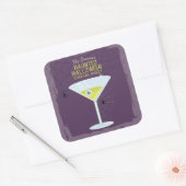 Halloween Cocktails Vierkante Sticker (Envelop)