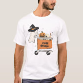 HALLOWEEN CODE ORANJE SPOOK DUWEN WINKELWAGEN T-SHIRT (Voorkant)
