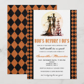 Halloween Code Paar Trouwdouche 'Tot de Dood' Kaart (Voorkant / Achterkant)