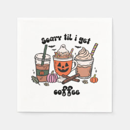 Halloween Coffee Lover – Scary ’Til I Get Coffee Servet