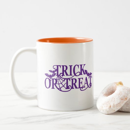Halloween Coffee Mug Tweekleurige Koffiemok (Met donut)
