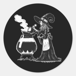 Halloween Coffee Ronde Sticker