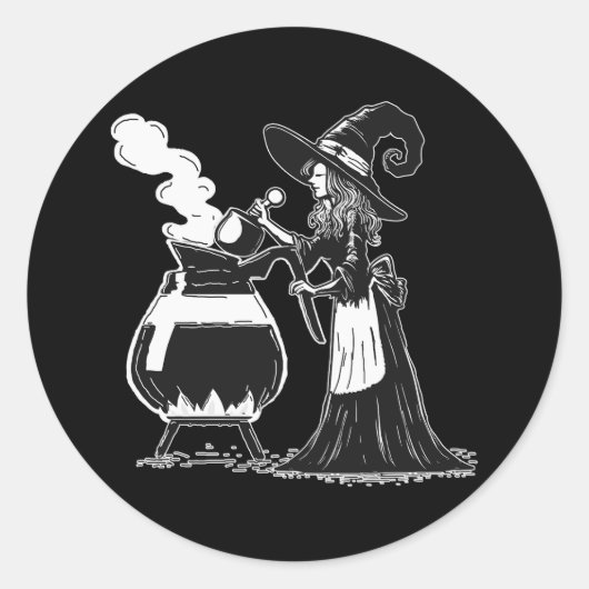 Halloween Coffee Ronde Sticker (Voorkant)