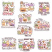 Halloween Coffee Sticker (Voorkant)