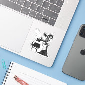Halloween Coffee Sticker (Laptop met iPhone)
