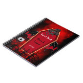 Halloween Coffin and Bat Wings Wedding Guest Book Notitieboek (Linkerzijde)
