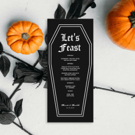 Halloween Coffin Bruiloft Menu DIY