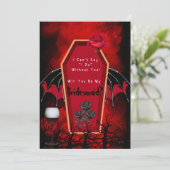 Halloween Coffin Wings zal jij mijn Bridesmaid zij Kaart (Staand voorkant)