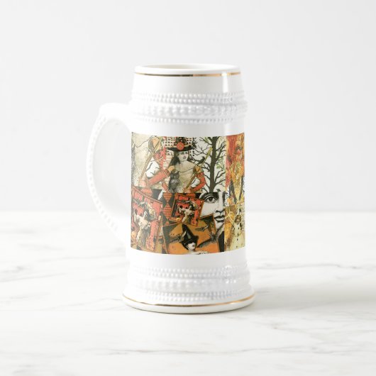  Halloween Collage Bierpul (Voorkant links)