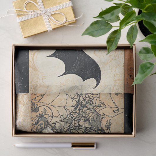 Halloween Collage Ghost & Pumpkin Decoupage Tissuepapier (Geschenk)