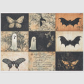 Halloween Collage Ghost & Pumpkin Decoupage Tissuepapier (Voorkant)