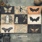 Halloween Collage Ghost & Pumpkin Decoupage Tissuepapier