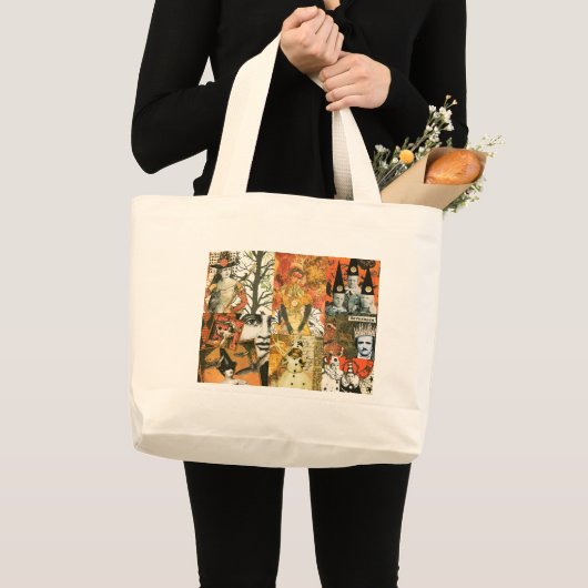  Halloween Collage Grote Tote Bag (Voorkant (product))