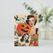 Halloween Collage Illustratie Briefkaart (Staand voorkant)
