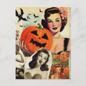 Halloween Collage Illustratie Briefkaart (Voorkant)