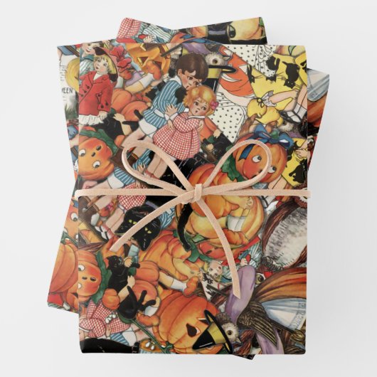  Halloween Collage Inpakpapier Vel (In situ)