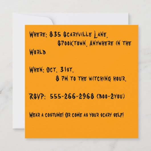 Halloween Collage Kaart (Achterkant)