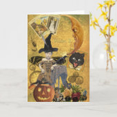 Halloween Collage Kaart (Gele Bloem)
